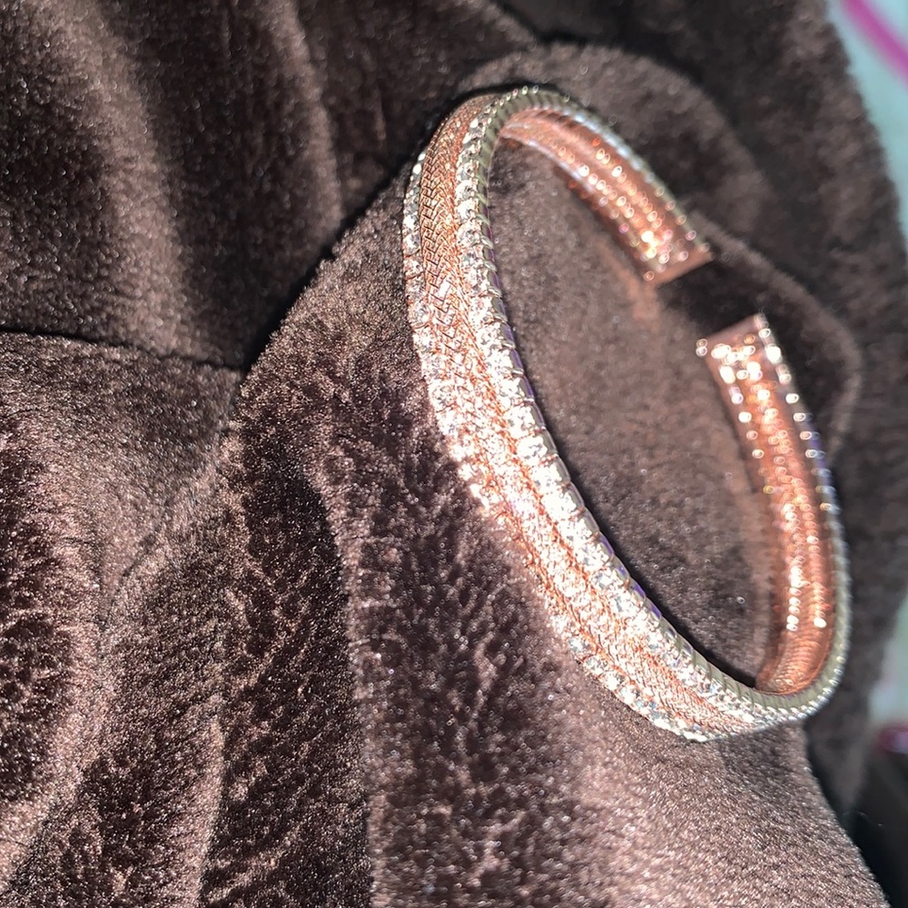 a rose gold bracelet